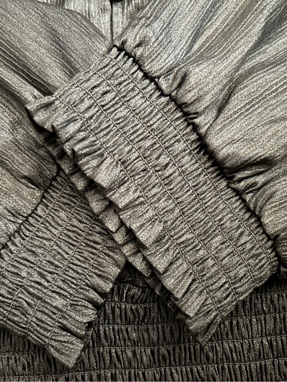 🩶 NEW 🩶 Michael Kors Gunmetal Metallic Blouse Size XL 🩶 - Picture 6 of 6